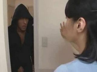 Sex-starved Housewife gets busted by Surprise Visitor during fap session with her Nippon Boy Toy